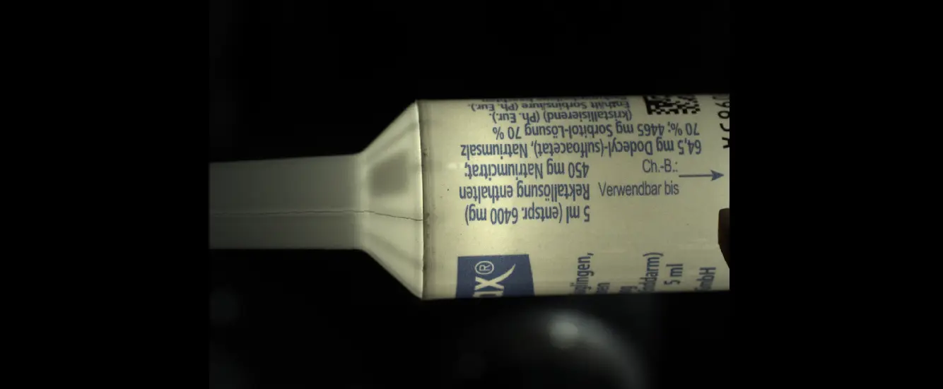CONTRÔLE DE COULURE SUR DES TUBES DE PRODUITS PHARMACEUTIQUES en vision industrielle