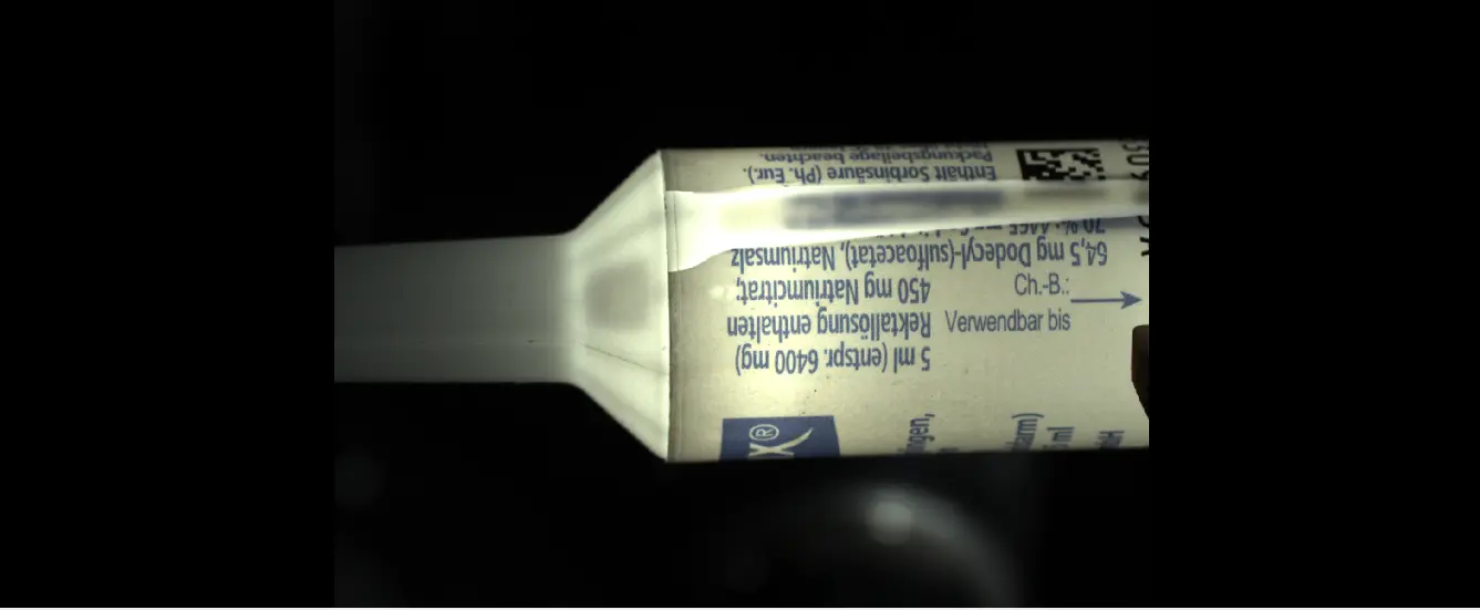 CONTRÔLE DE COULURE SUR DES TUBES DE PRODUITS PHARMACEUTIQUES en vision industrielle