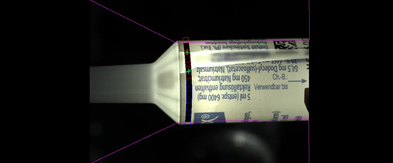 CONTRÔLE DE COULURE SUR DES TUBES DE PRODUITS PHARMACEUTIQUES en vision industrielle